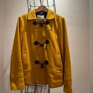 Banana Republic long sleeve, peacoat style, mustard yellow coat - size L (12-14)